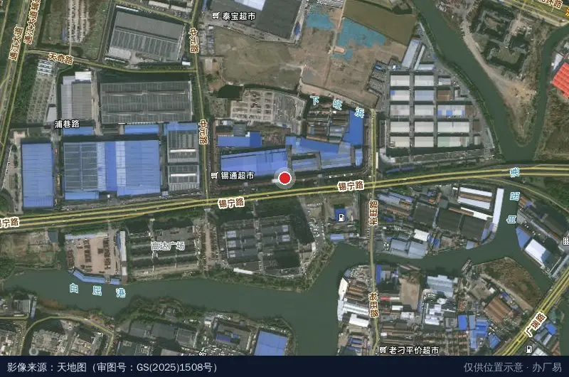 海恒物流新疆专线(锡通物流园)卫星位置示意图