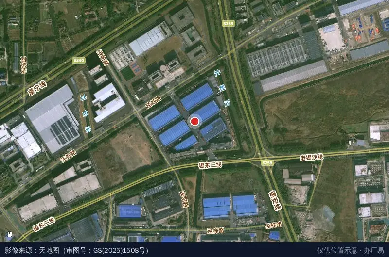 正广通物流基地卫星位置示意图