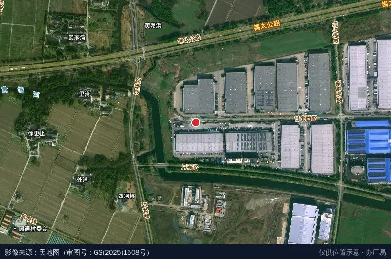 普洛斯锡山鹅湖物流园二期卫星位置示意图