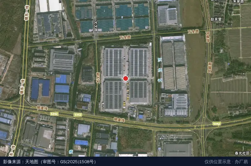 日日顺物流(无锡)产业园卫星位置示意图