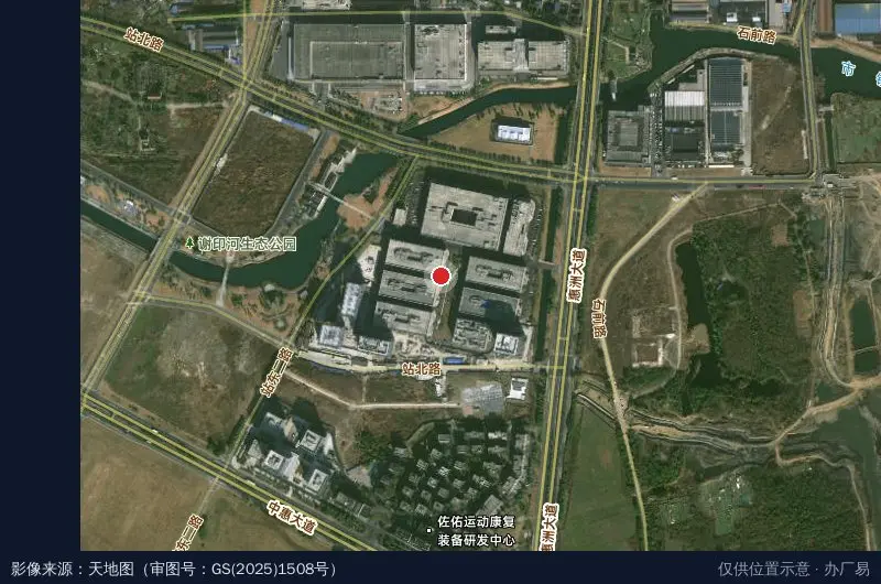 量子感知产业中心卫星位置示意图