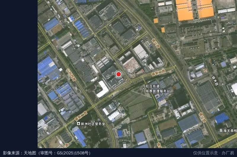 无锡新加坡集成电路产业园卫星位置示意图