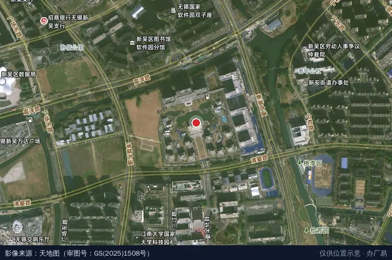 中电海康无锡物联网产业园卫星位置示意图