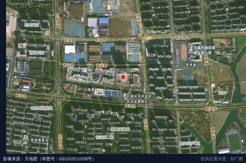 无锡经开太湖湾信息技术产业园卫星位置示意图