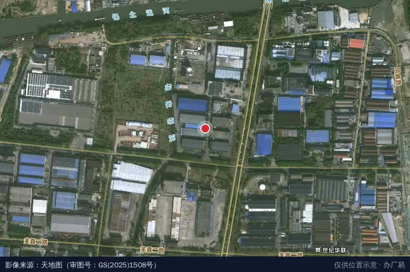 锡山开发区芙蓉科技工业园卫星位置示意图
