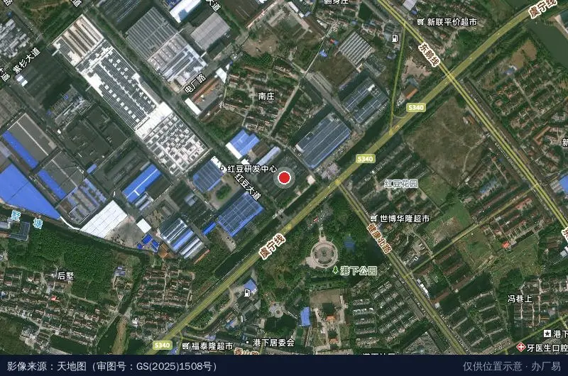 红豆工业城卫星位置示意图