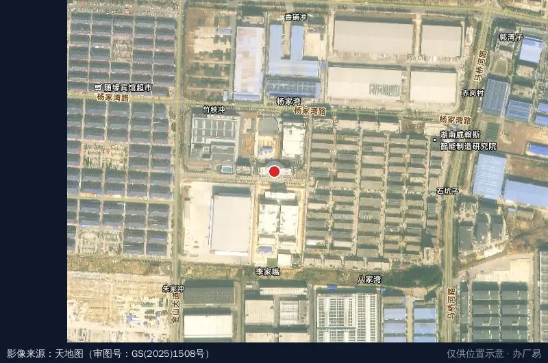 华中总部基地工业园卫星位置示意图