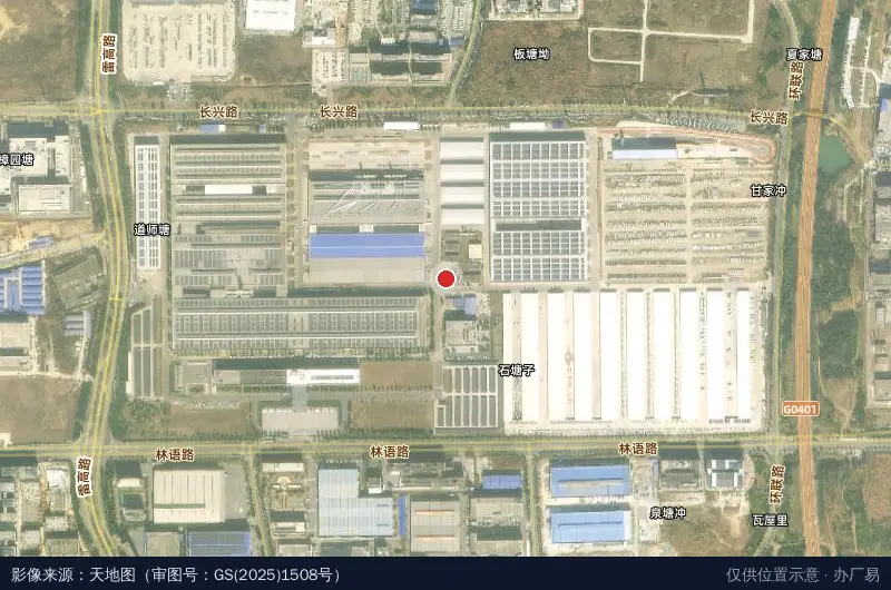 盈峰环境长沙产业园卫星位置示意图