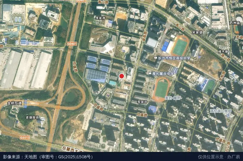湘辉科技园卫星位置示意图