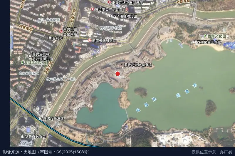 58小镇(西湖产业园)卫星位置示意图