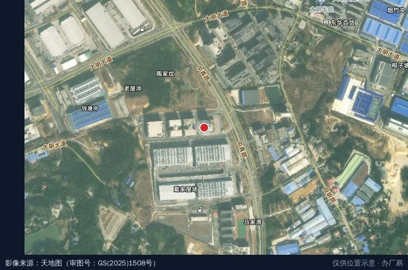 湖南金六谷科技园卫星位置示意图