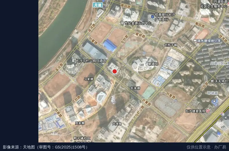 网易(长沙)数字产业中心卫星位置示意图