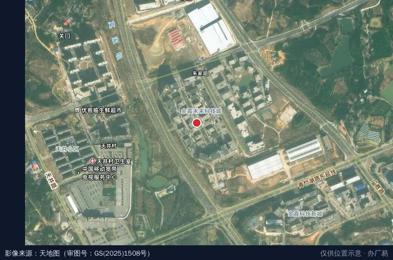 金霞未来科技城卫星位置示意图