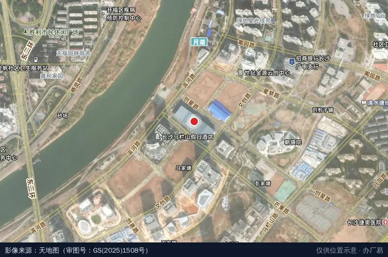 乐田智作马栏山视频文创基地卫星位置示意图