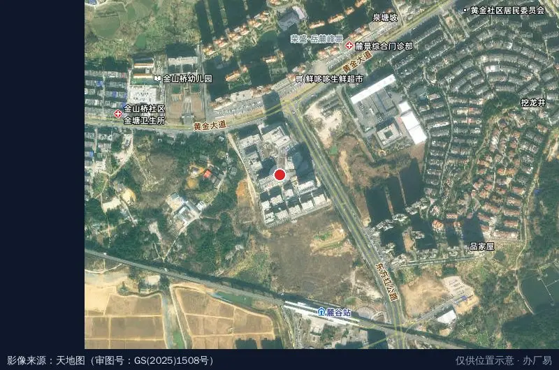 北斗产业园·黄金园卫星位置示意图