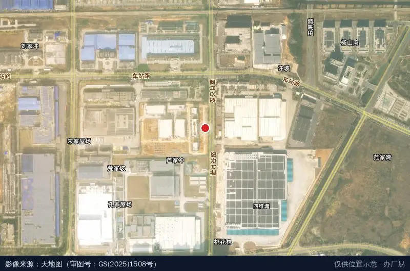 湖南弗洛莱科技产业园卫星位置示意图