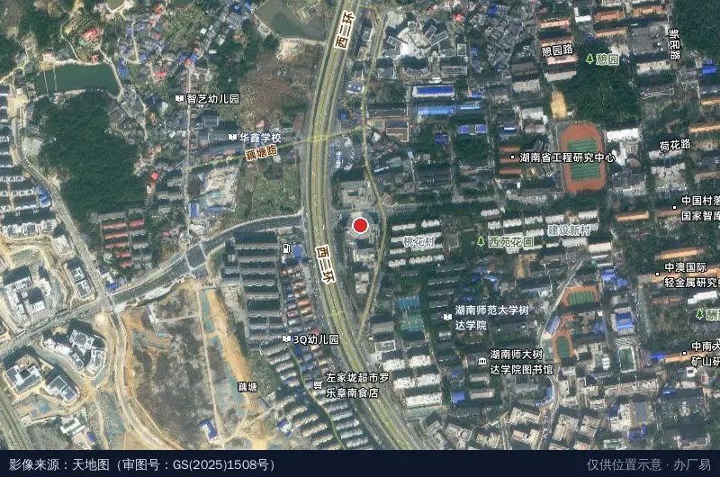 中南大学科技园(研发)总部-南区卫星位置示意图