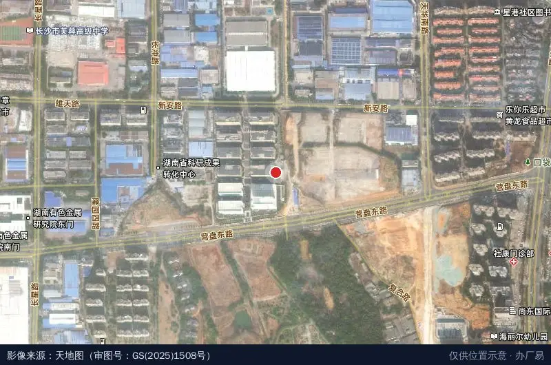 长沙医疗器械科技创新产业园卫星位置示意图