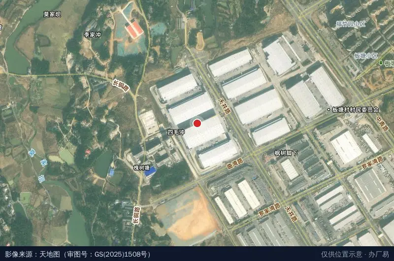 深国际长沙现代综合物流港-西区卫星位置示意图