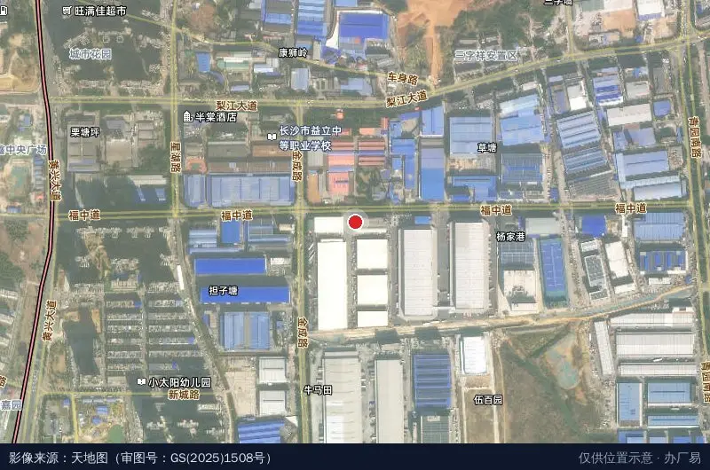 长沙德坤物流园卫星位置示意图