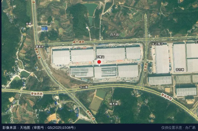 京东物流(长沙转运中心)卫星位置示意图