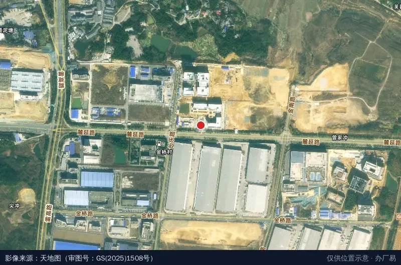 揽月空间技术产业园卫星位置示意图