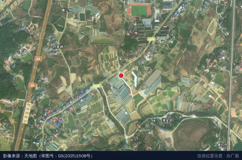 利佳蔬菜产业园卫星位置示意图