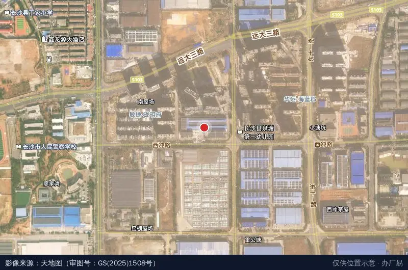 长沙湘为智能产业园卫星位置示意图