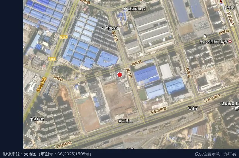 长沙天心经济开发区企业商会卫星位置示意图