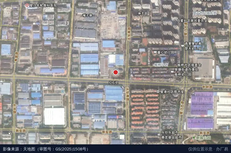 长沙经济技术开发区土地储备中心卫星位置示意图