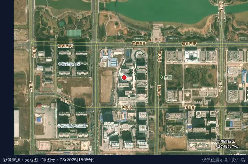 郑州天健湖大数据产业园二期卫星位置示意图