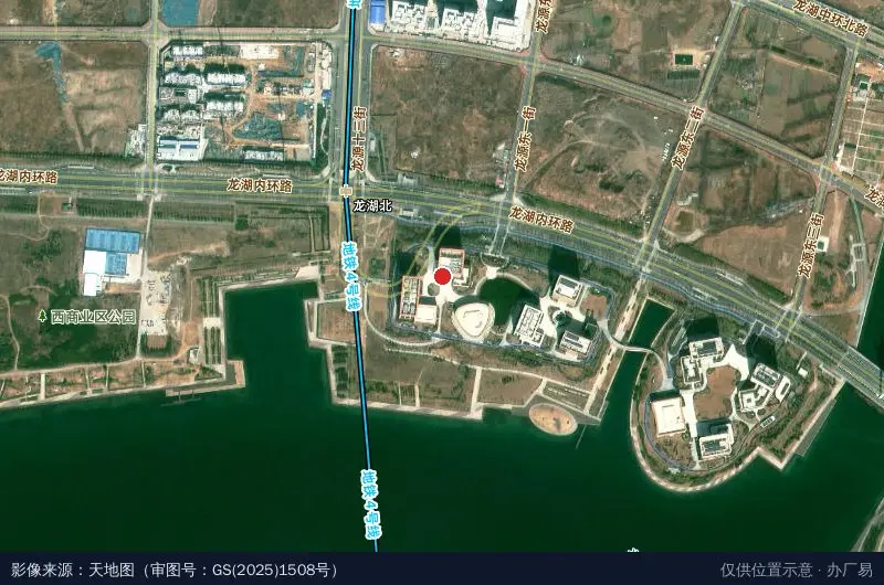华为北龙湖园区卫星位置示意图
