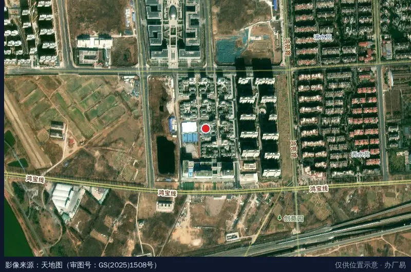 西亚斯科教产业园卫星位置示意图