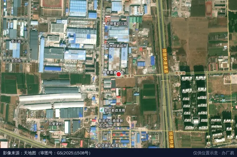 银泽工业园区卫星位置示意图