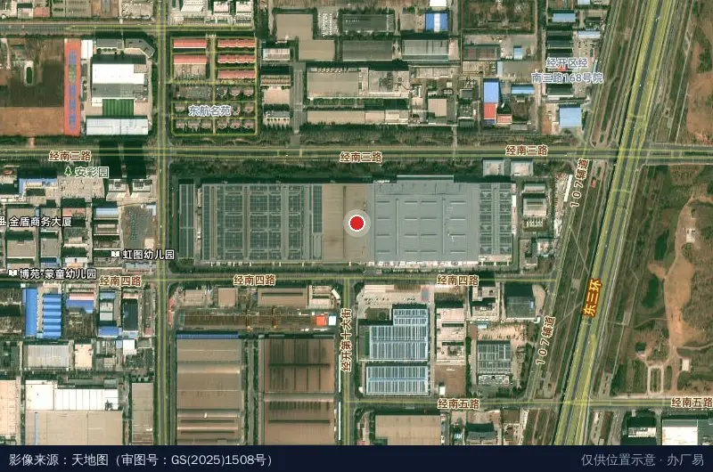 郑煤机集团智慧园区卫星位置示意图