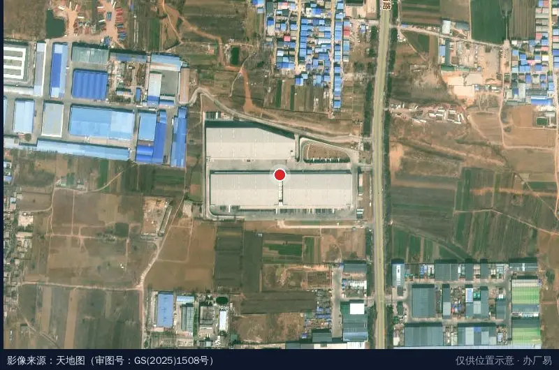 民生电商供应链产业园卫星位置示意图