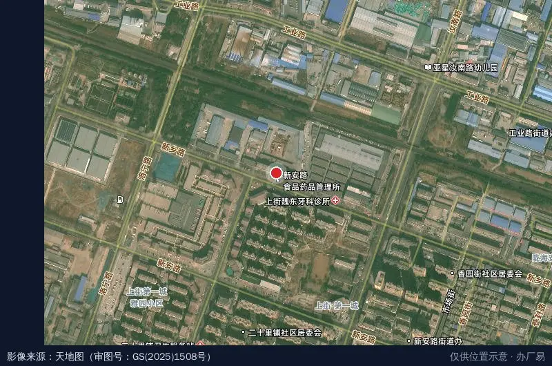 昆仑物流园A区卫星位置示意图
