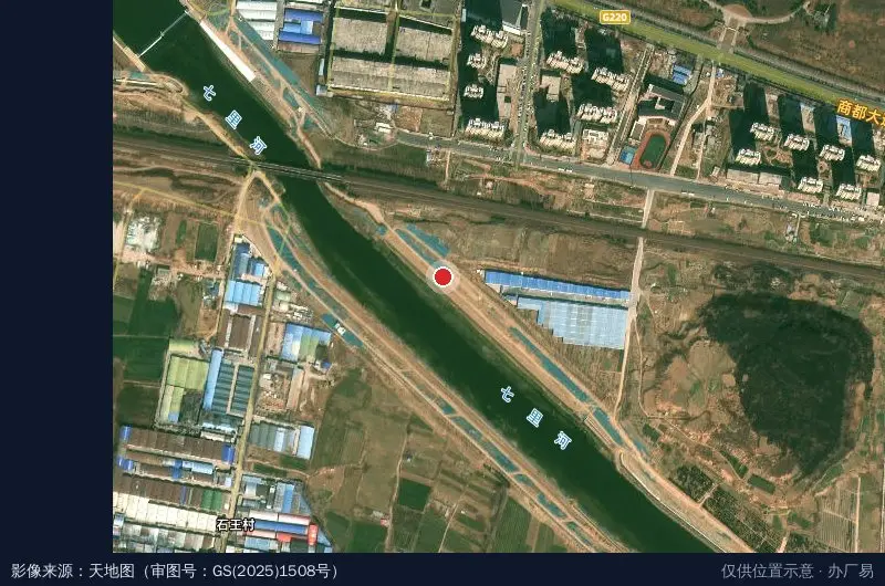沛安物流园卫星位置示意图