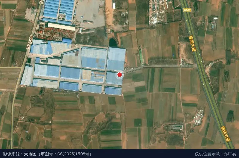 中博智慧物流园长线提货处卫星位置示意图