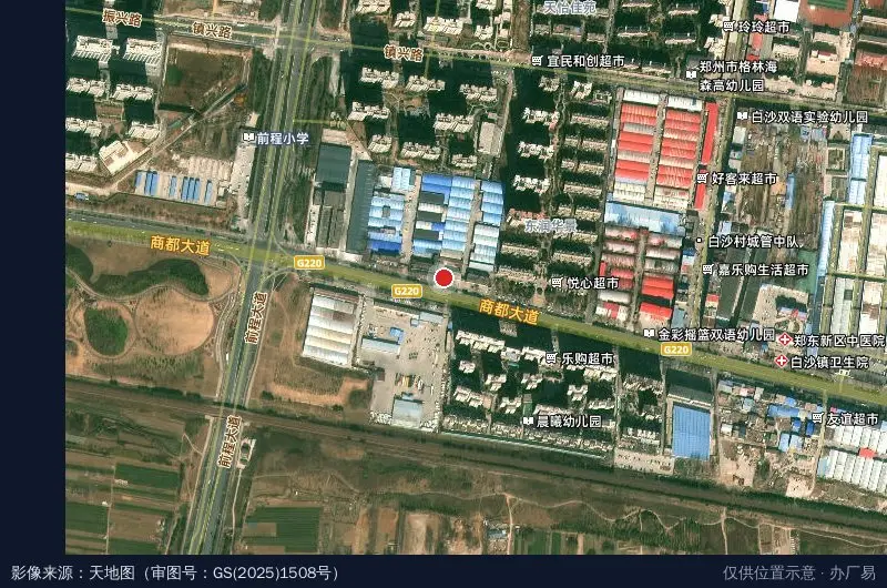 郑州东大门竖店影视产业园卫星位置示意图