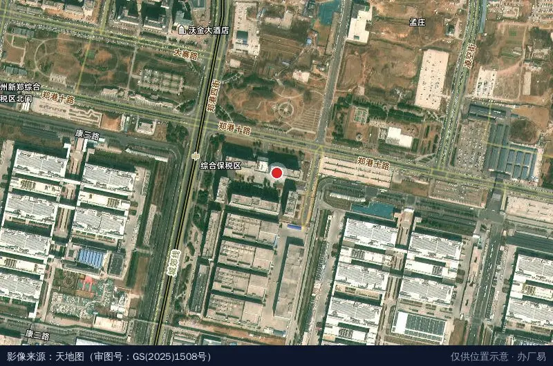 中原云启跨境电商产业园卫星位置示意图