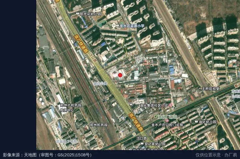 郑州市金水区低空经济创新中心卫星位置示意图