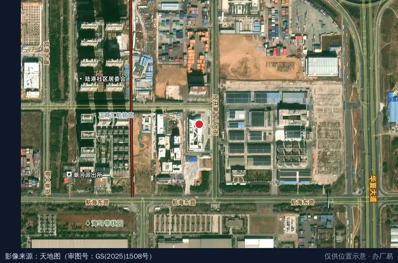 郑州经济技术开发区新型智慧城市运行中心卫星位置示意图