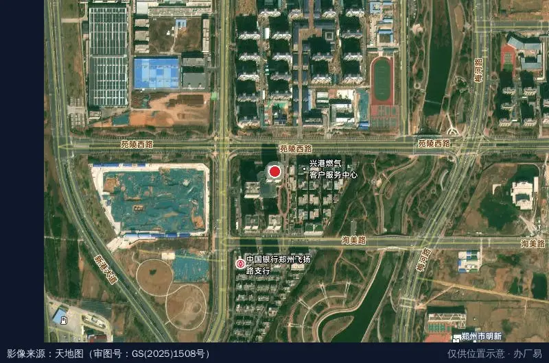 郑州航空港经济综合实验区招商工作部卫星位置示意图