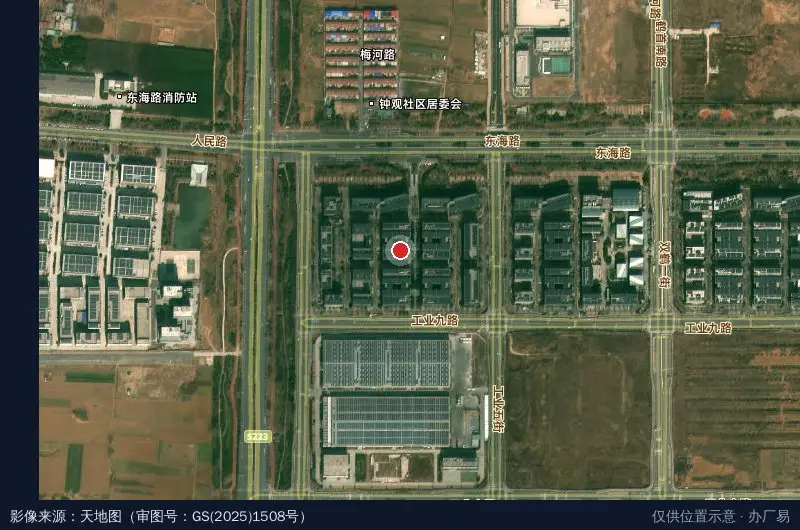 郑州航空港经济综合实验区智能终端(手机)产业园B区卫星位置示意图