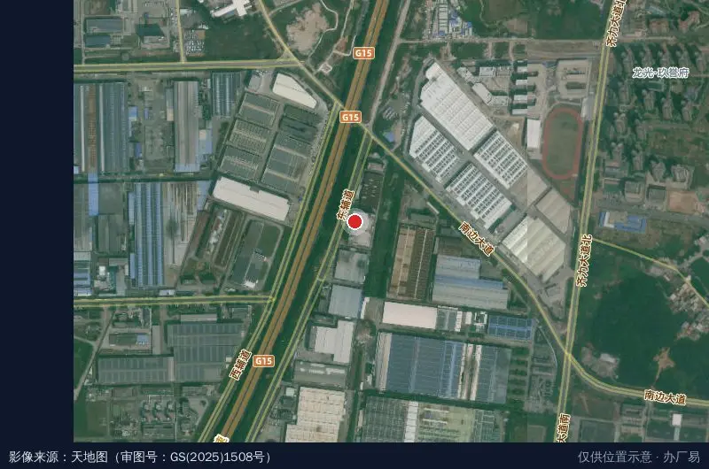 汉锐工业园卫星位置示意图