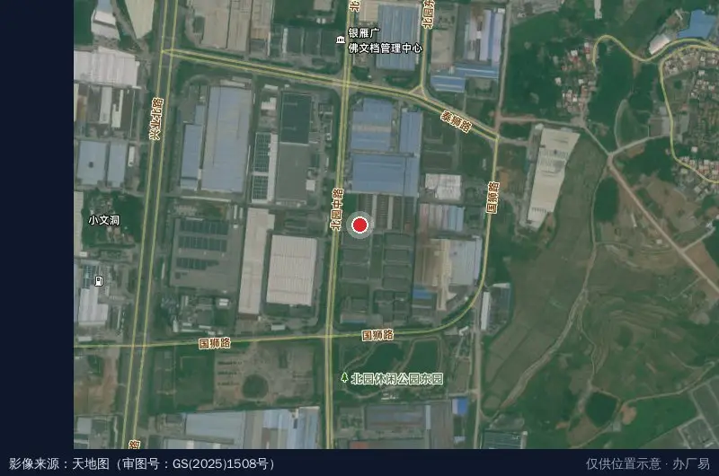 狮山科技工业园卫星位置示意图