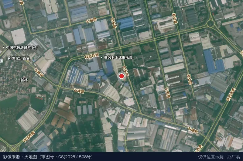 聚创工业园卫星位置示意图
