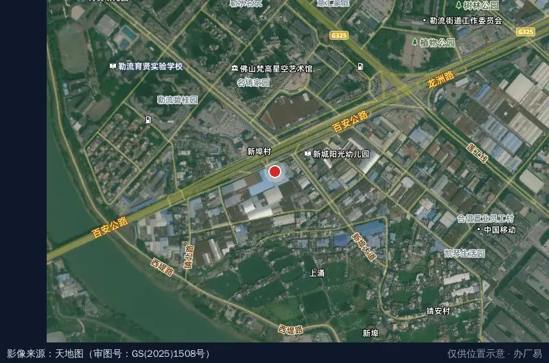 华邦顺工业园卫星位置示意图