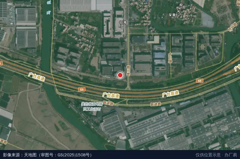 镁刻暖通产业集团工业园卫星位置示意图